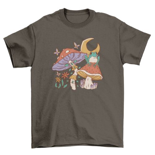 Fungi and plants nature t-shirt